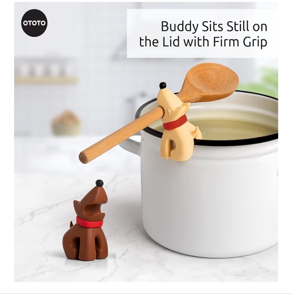 *NWOT* Ototo Best Buddies Dual Spoon Holder & Steam Releaser